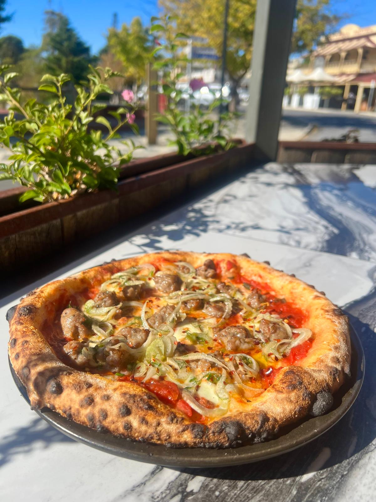 pork and fennel sausage pizza