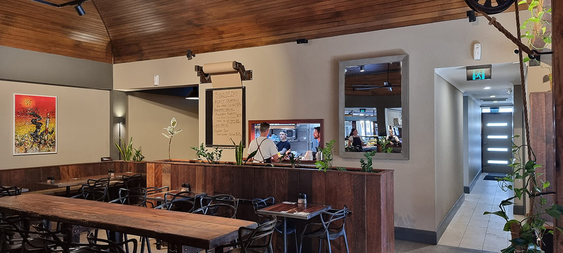 Inside the cafe