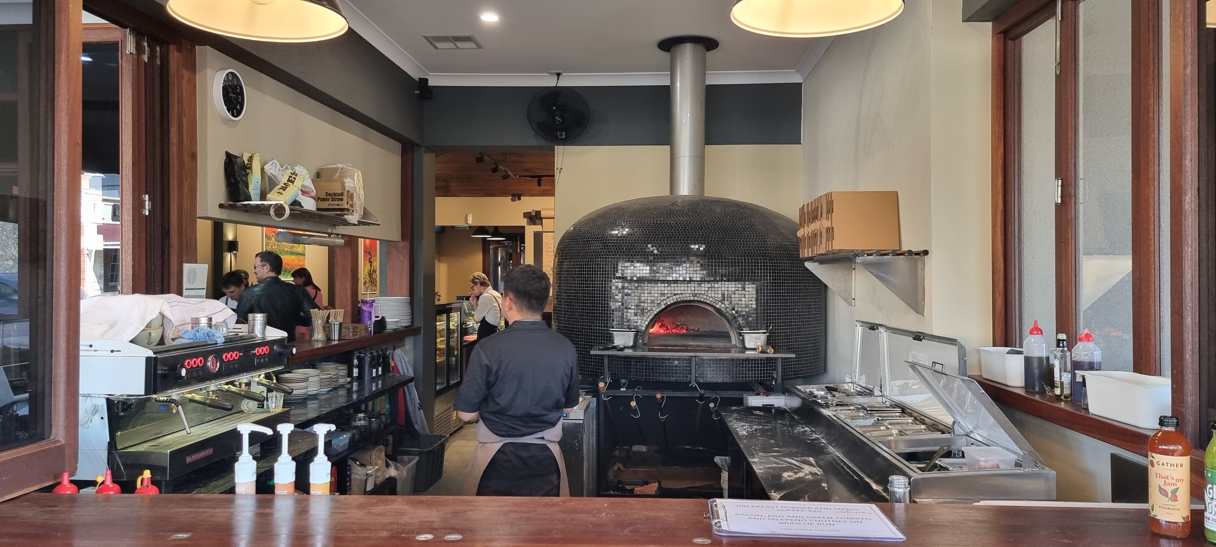 Wood oven and coffee